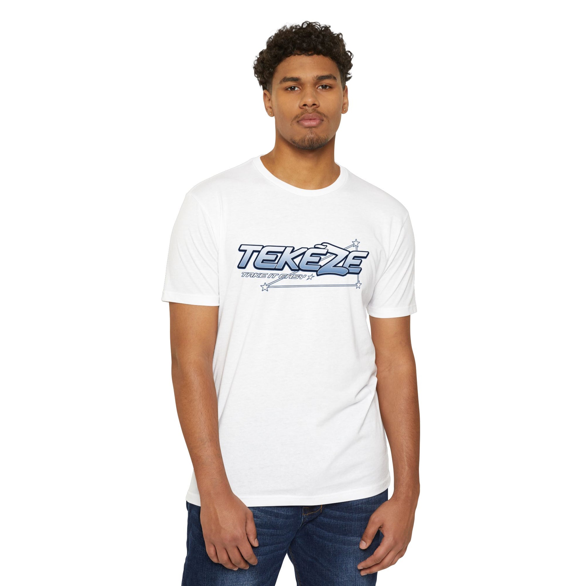 T-shirt — "TEKEZE" Coastal Resort Graphic Tee (Front Logo & Back Beach House Scene)