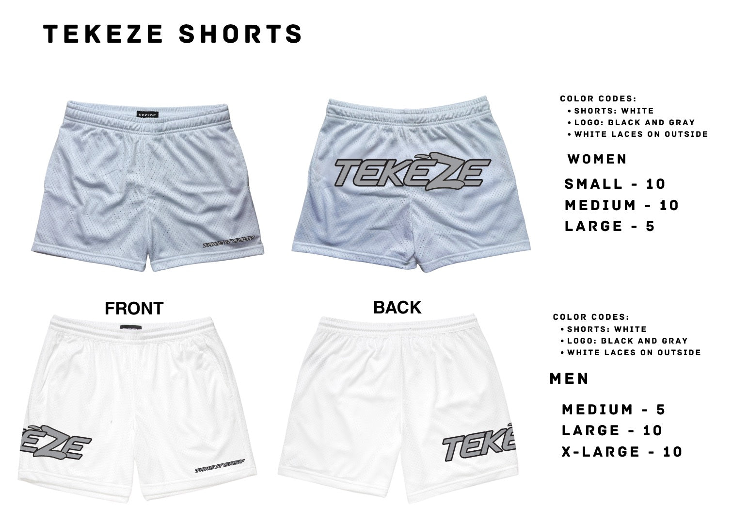 Tekeze Shorts - White